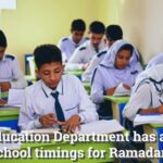 Punjab Education Department has announced the school timings for Ramadan