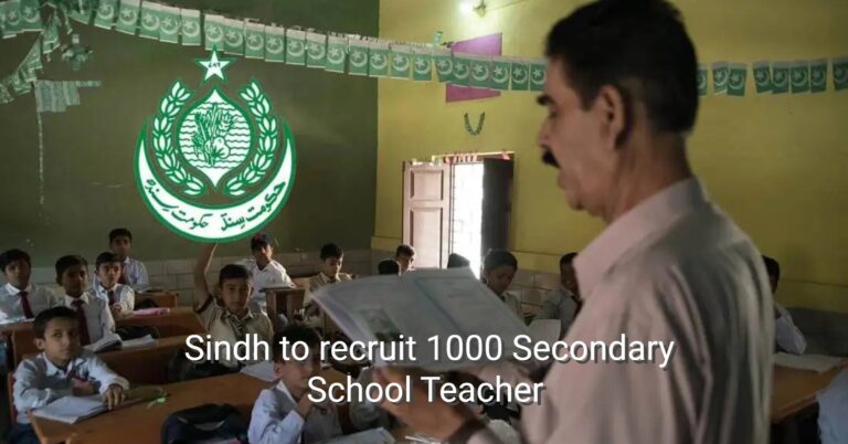 The Sindh Government plans to hire over 1,000 secondary school teachers in 2025.